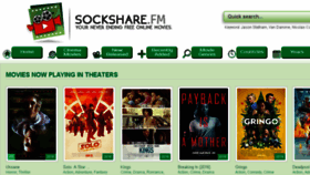 What Sockshare.fm website looked like in 2018 (5 years ago)
