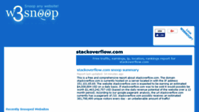 What Stackoverflow.com.w3snoop.com website looked like in 2018 (5 years ago)