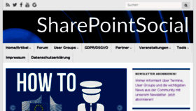 What Sharepointsocial.de website looked like in 2018 (5 years ago)