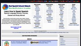 What Spanishlanguageschools.net website looked like in 2018 (5 years ago)