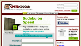 What Speedsudoku.com website looked like in 2018 (5 years ago)
