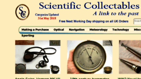 What Scientificcollectables.com website looked like in 2018 (5 years ago)