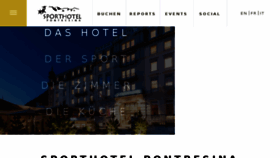 What Sporthotel.ch website looked like in 2018 (5 years ago)