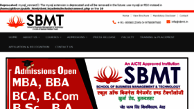 What Sbmt.in website looked like in 2018 (5 years ago)