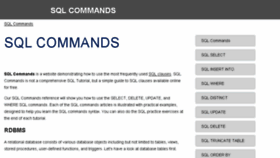 What Sqlcommands.net website looked like in 2018 (7 years ago)