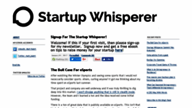 What Startupwhisperer.com website looked like in 2018 (5 years ago)