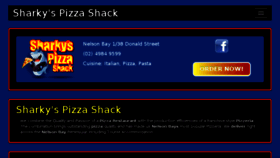 What Sharkyspizza.com.au website looked like in 2018 (5 years ago)