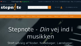 What Stepnote.dk website looked like in 2018 (7 years ago)