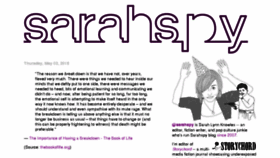 What Sarahspy.com website looked like in 2018 (5 years ago)