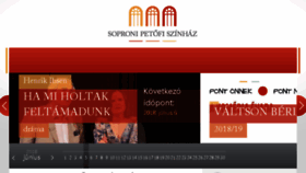What Soproniszinhaz.hu website looked like in 2018 (5 years ago)