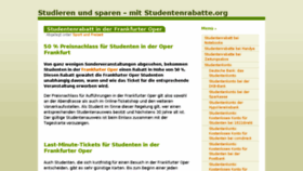 What Studentenrabatte.org website looked like in 2018 (5 years ago)