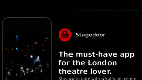What Stagedoorapp.com website looked like in 2018 (5 years ago)