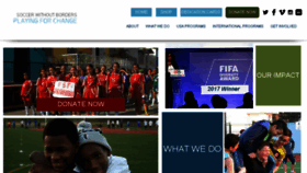 What Soccerwithoutborders.org website looked like in 2018 (5 years ago)