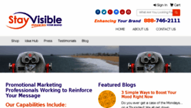 What Stayvisible.com website looked like in 2018 (5 years ago)