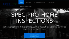What Spec-pro-inspect.com website looked like in 2018 (5 years ago)