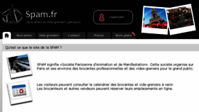 What Spam.fr website looked like in 2018 (5 years ago)