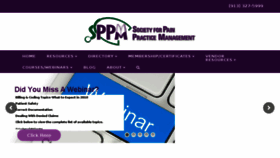 What Sppm.org website looked like in 2018 (6 years ago)