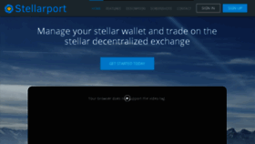 What Stellarport.io website looked like in 2018 (5 years ago)