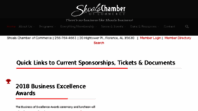 What Shoalschamber.com website looked like in 2018 (5 years ago)