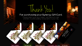 What Synergygiftcard.com website looked like in 2018 (5 years ago)