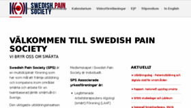 What Swedishpainsociety.com website looked like in 2018 (5 years ago)