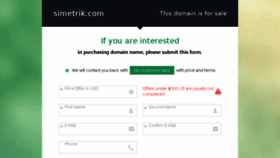 What Simetrik.com website looked like in 2018 (5 years ago)