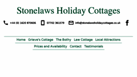 What Stonelawsholidaycottages.co.uk website looked like in 2018 (5 years ago)