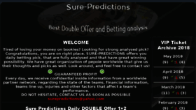 What Sure-predictions.com website looked like in 2018 (5 years ago)