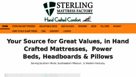What Sterlingmattress.com website looked like in 2018 (5 years ago)