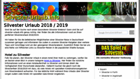 What Silvester-urlaub.info website looked like in 2018 (5 years ago)