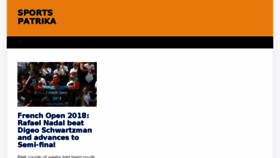 What Sportspatrika.com website looked like in 2018 (5 years ago)