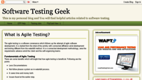What Softwaretestinggeek.com website looked like in 2018 (5 years ago)