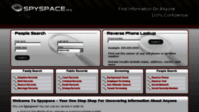 What Spyspace.org website looked like in 2018 (5 years ago)