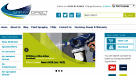 What Spraydirect.co.uk website looked like in 2018 (5 years ago)