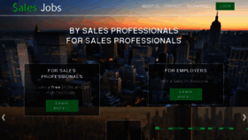 What Salesjobs.us website looked like in 2018 (5 years ago)