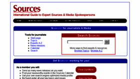 What Sources.com website looked like in 2018 (5 years ago)