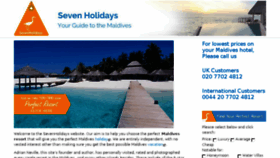 What Sevenholidays.com website looked like in 2018 (5 years ago)