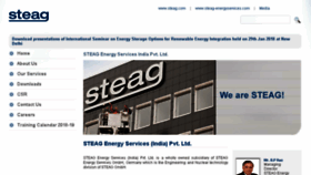 What Steag.in website looked like in 2018 (5 years ago)