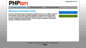 What Support.phpism.com website looked like in 2018 (5 years ago)