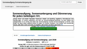 What Sonnenaufgang-sonnenuntergang.com website looked like in 2018 (5 years ago)