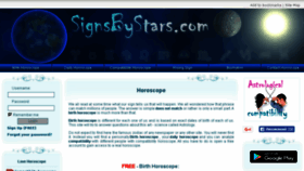 What Signsbystars.com website looked like in 2018 (5 years ago)