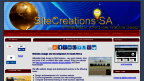 What Sitecreations.co.za website looked like in 2018 (5 years ago)