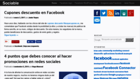 What Sociable.es website looked like in 2018 (5 years ago)