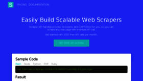 What Scraperapi.com website looked like in 2018 (5 years ago)