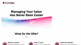 What Salonappy.com website looked like in 2018 (5 years ago)