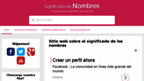 What Significadodenombres.net website looked like in 2018 (5 years ago)