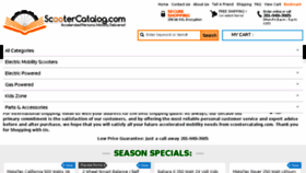 What Scootercatalog.com website looked like in 2018 (5 years ago)