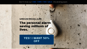 What Safesoundpersonalalarm.com website looked like in 2018 (5 years ago)