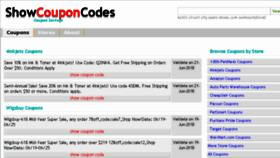 What Showcouponcodes.com website looked like in 2018 (5 years ago)