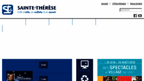 What Sainte-therese.ca website looked like in 2018 (5 years ago)